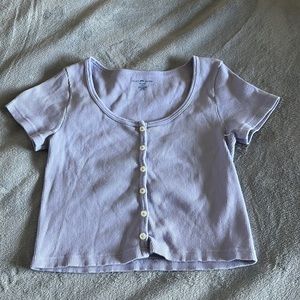 Brandy Melville lavender button up shirt